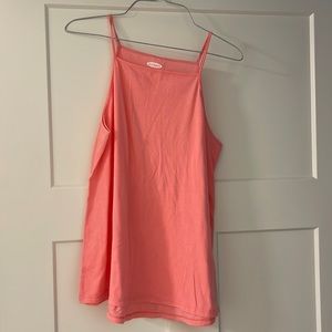 used womens medium neon coral old navy tank top